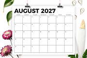 2027 8.5 x 11 Inch Calendar Template, a Stationery Template by Running With Foxes (Thumbnail 4 of 5)