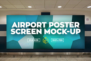 Airport Poster Screen Mock-Ups 10 V1