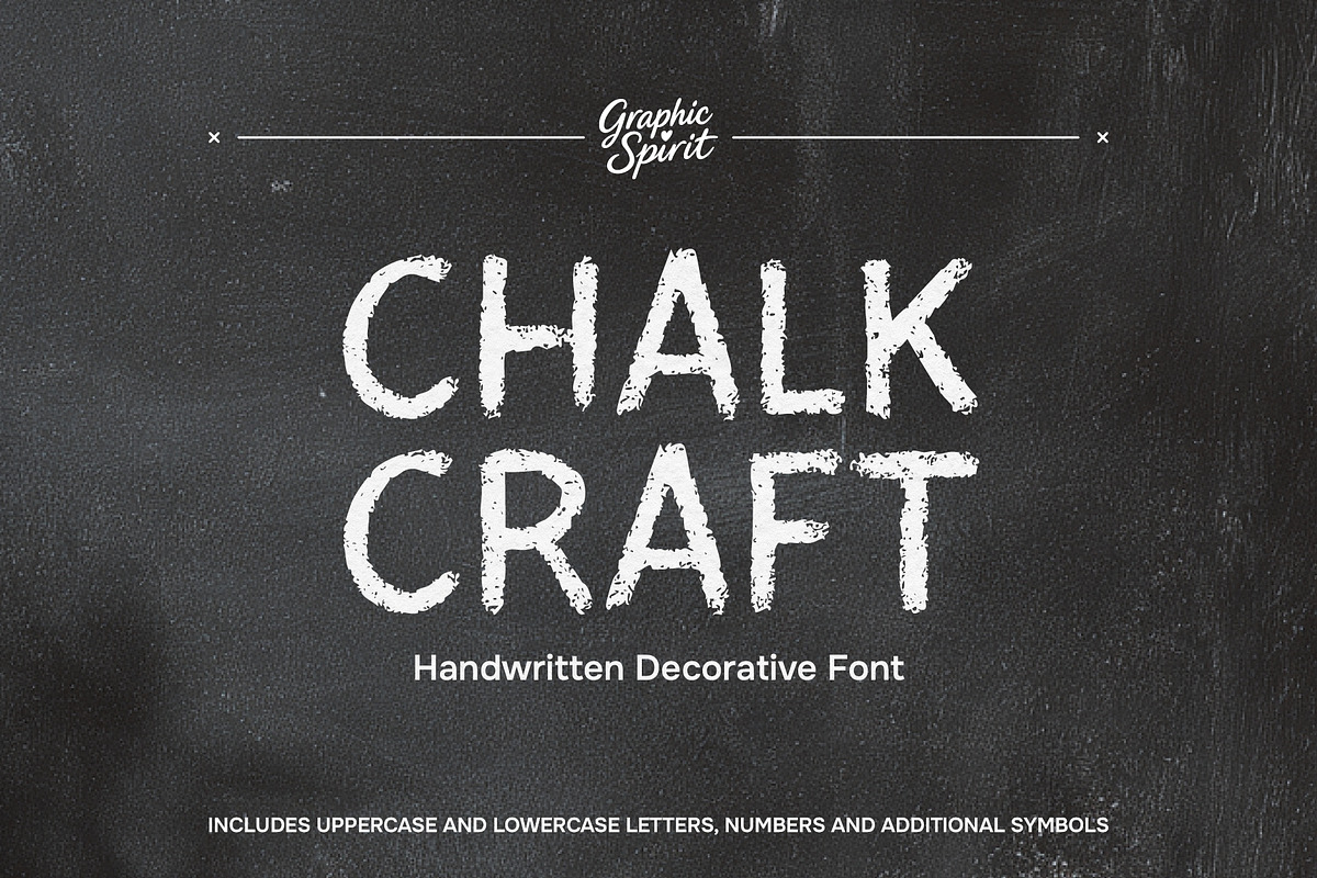 Chalk Craft Handwritten Font, a Handwritten Font by Graphic Spirit (Photo 1 of 13)