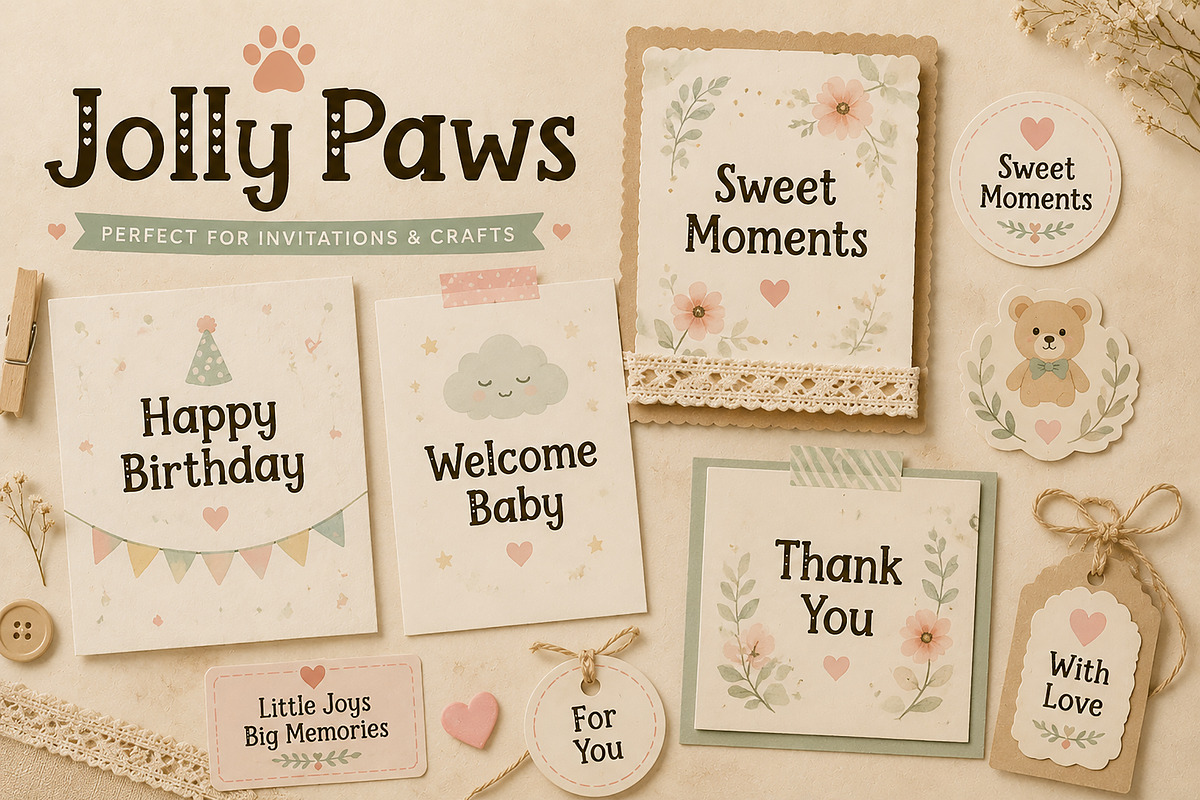 Jolly Paws, a Script Font by Wow Magic (Photo 2 of 4)