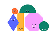 Cute childish geometry shapes set, an Object Illustration by Good Studio (Thumbnail 4 of 4)