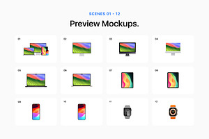 12 Original Devices Mockups - 2024