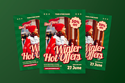 Snowflakes Hot Offers Flyer, a Flyer Template by MMPixelCraft (Thumbnail 5 of 6)