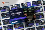 Cyber Security Powerpoint Template, a Presentation Template by fluffstudio (Thumbnail 1 of 4)