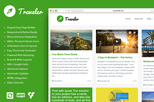 Traveler Photo Blog WordPress Theme