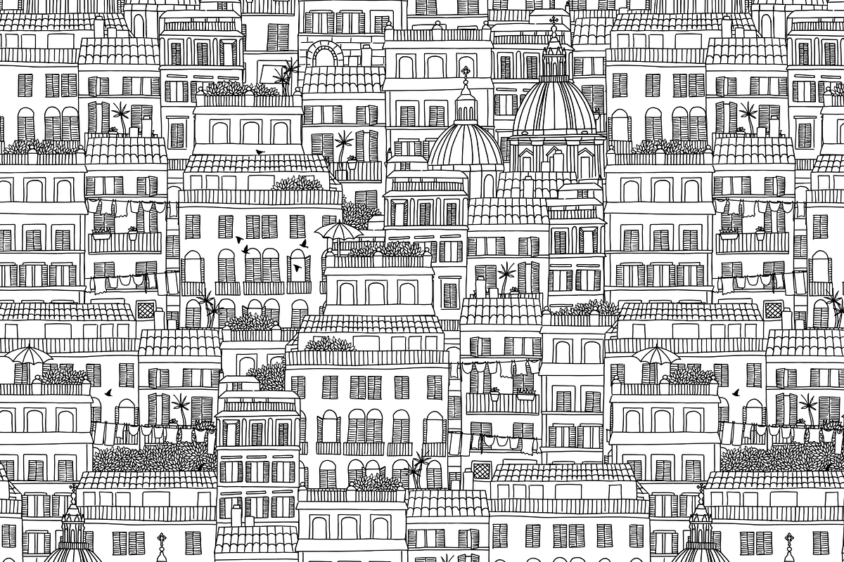 Rome - Seamless Banner & Pattern, an Illustration by Franzi draws