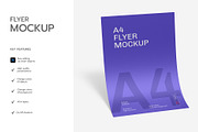 Floating A4 Flyer Mockup PSD, a Books & Magazine Mockup by graphypix (Thumbnail 2 of 4)