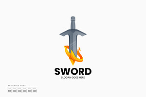 Sword Gradient Colorful Logo, a Branding & Logo Template by Zeer Graphic