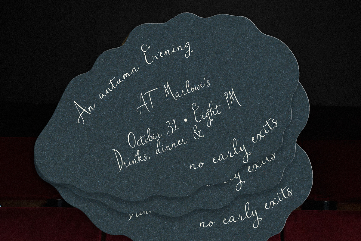 Night Habit Handwritten Script, a Script Font by Mneme (Photo 2 of 7)
