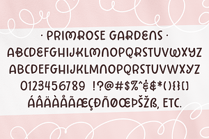 Primrose Gardens A Lovely Loopy Font