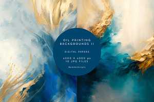 Blue & Gold Oil Backgrounds