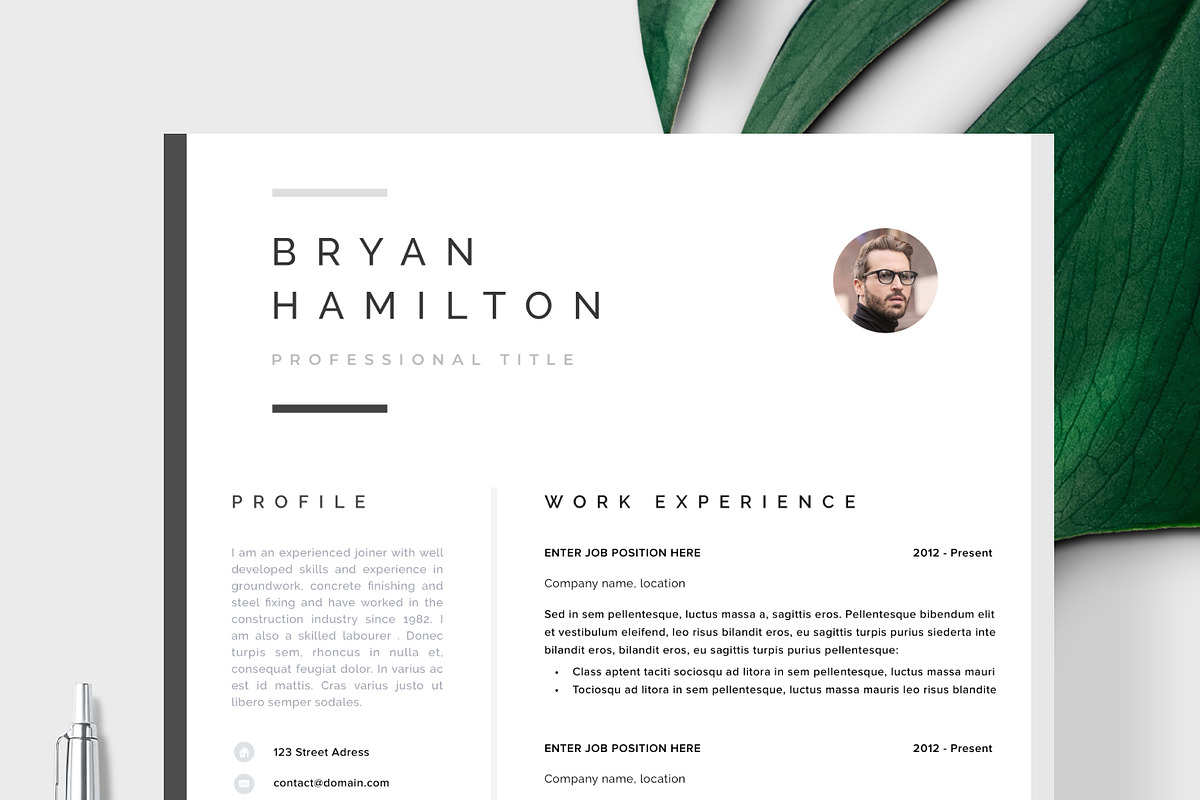 Resume Template 1, 2 page | Hamburg, a Resume Template by Resume Angels (Photo 2 of 9)
