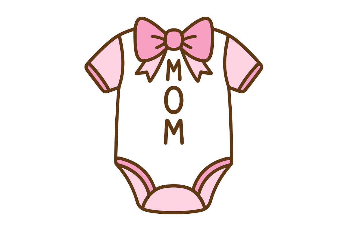 Cute Mom Baby Onesie SVG, an Object Graphic by Creative Art (Photo 1 of 6)