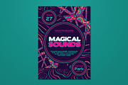 Magical Sounds Psychedelic Flyer, a Flyer Template by ashenterprise (Thumbnail 1 of 3)
