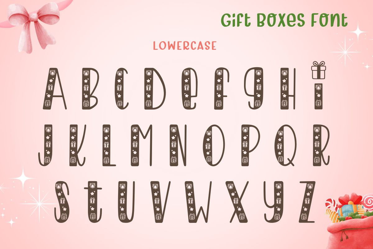 Gift Boxes - Deco Font, a Symbol Font by AnningArts (Photo 9 of 10)