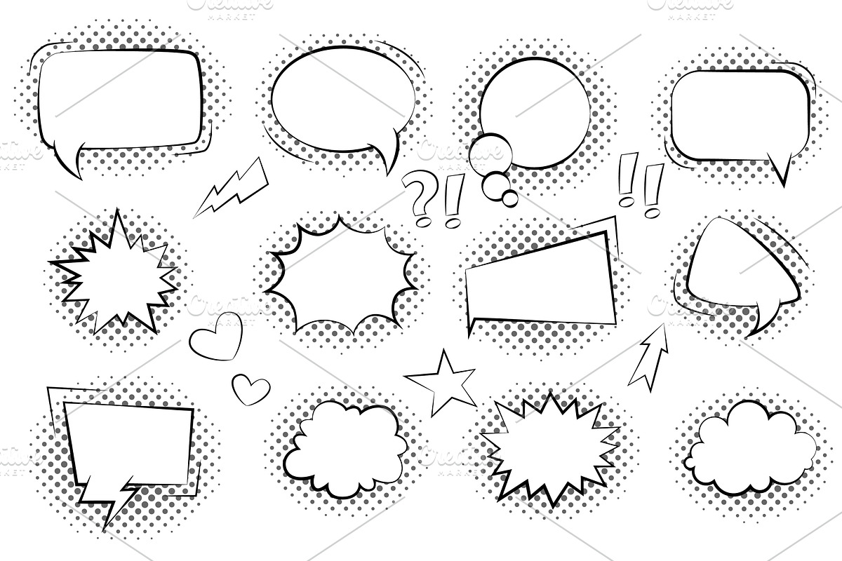 Comic hand drawn speech, an Object Illustration by Things for designers