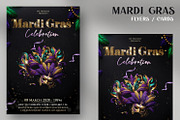 Mardi Gras Elegant Flyer (PSD), a Flyer Template by PixelsDesign (Thumbnail 1 of 2)