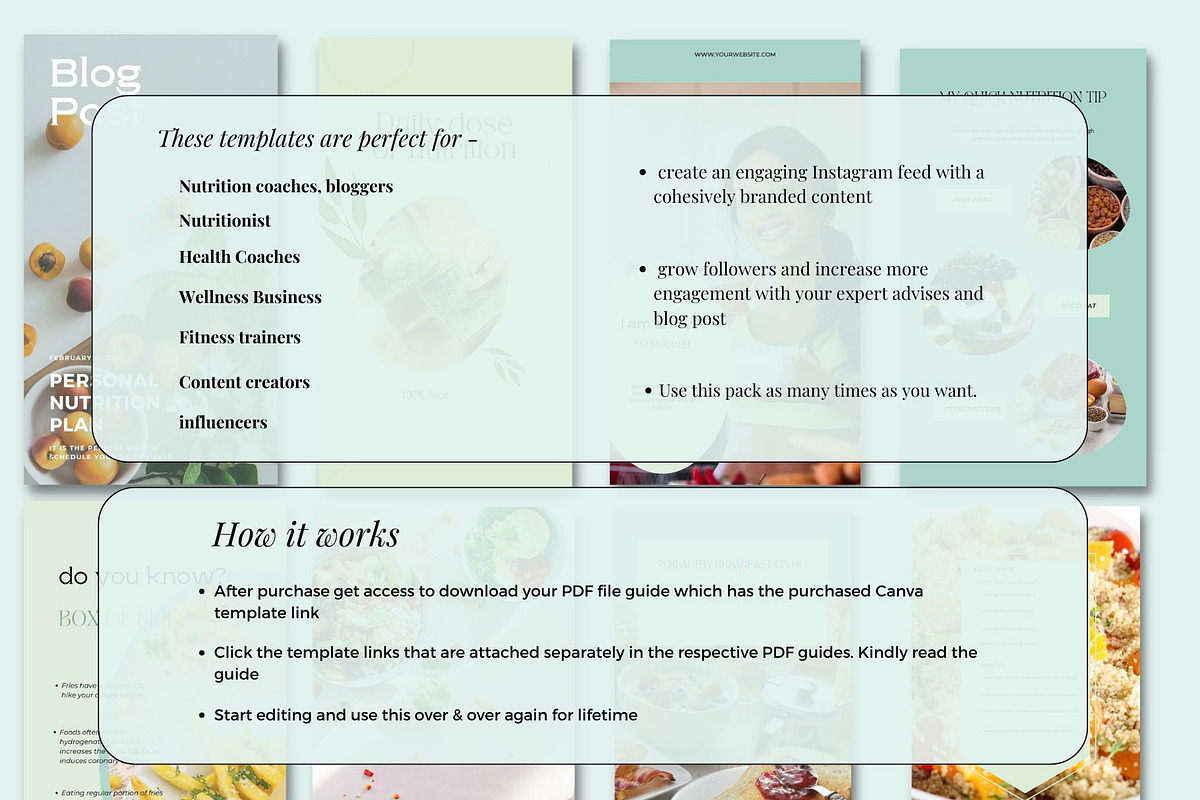 Nutrition Coach Course Creator Canva, a Social Media Template by Deepa Template Studio (Photo 6 of 48)