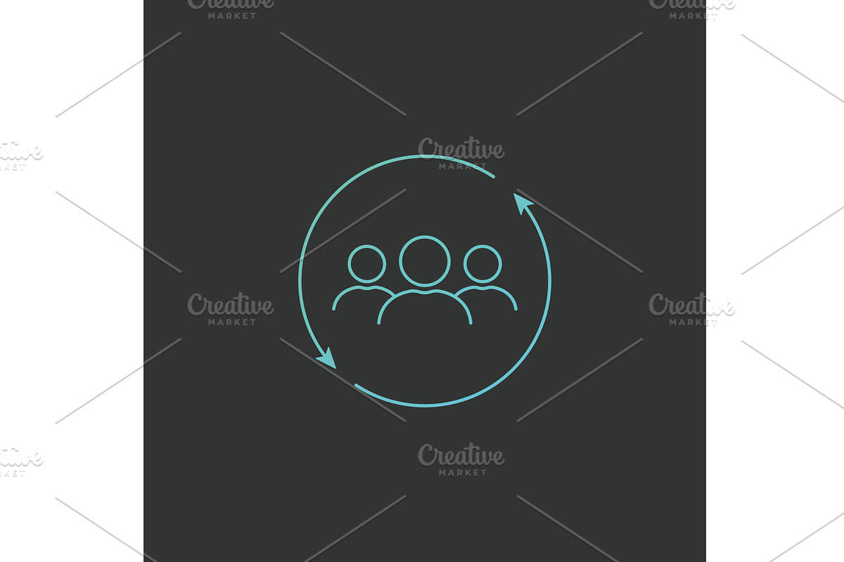 Customer retention line icon, an Object Illustration by Vector Creator