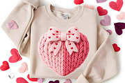 Coquette Coquette Bow Heart Knit PNG, an Illustration by Canvas Craft (Thumbnail 7 of 7)