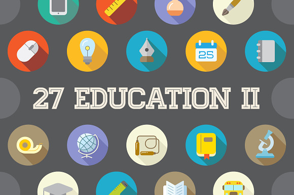 Awesome 27 Education Ii Flat Vector
