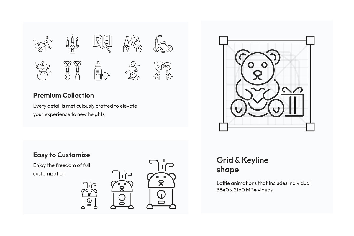 Baby Shower Animated Icons, an Outline Icon by Prosymbols (Photo 3 of 4)
