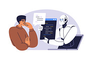 AI technology, robot assistants set, a Technology Illustration by Good Studio (Thumbnail 3 of 6)