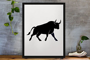 Bull Silhouette SVG, an Animal Illustration by newminddesign (Thumbnail 3 of 3)