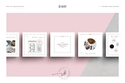 Diary Social Media Pack, a Social Media Template by Studio Standard (Thumbnail 1 of 9)