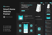 HomeSync - Smart Home Website Framer, a Websites & App Template by peterdraw (Thumbnail 1 of 4)