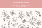 Garden Floral Vector Illustrations, a Decorative Illustration by Emma Webb Studio (Thumbnail 5 of 9)