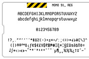 Mono 91 [Monospaced Font], a Sans Serif Font by 103cia (Thumbnail 2 of 7)