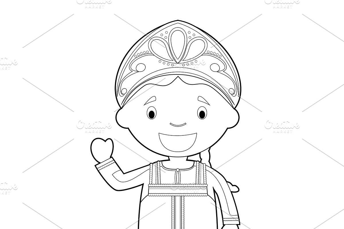 125x Kids of the World for Coloring, an Education Illustration by asantosg (Photo 19 of 23)