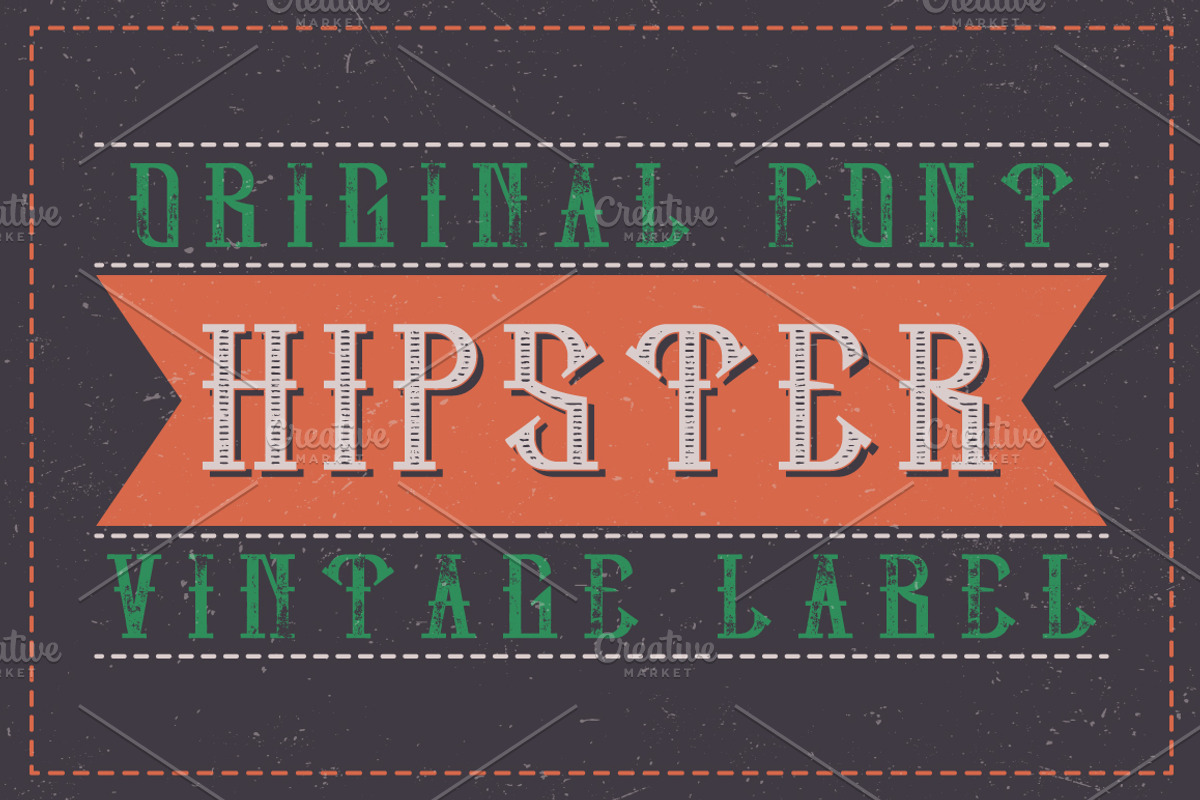 Hipster label typeface, a Symbol Font by Heather_insane (Photo 1 of 6)