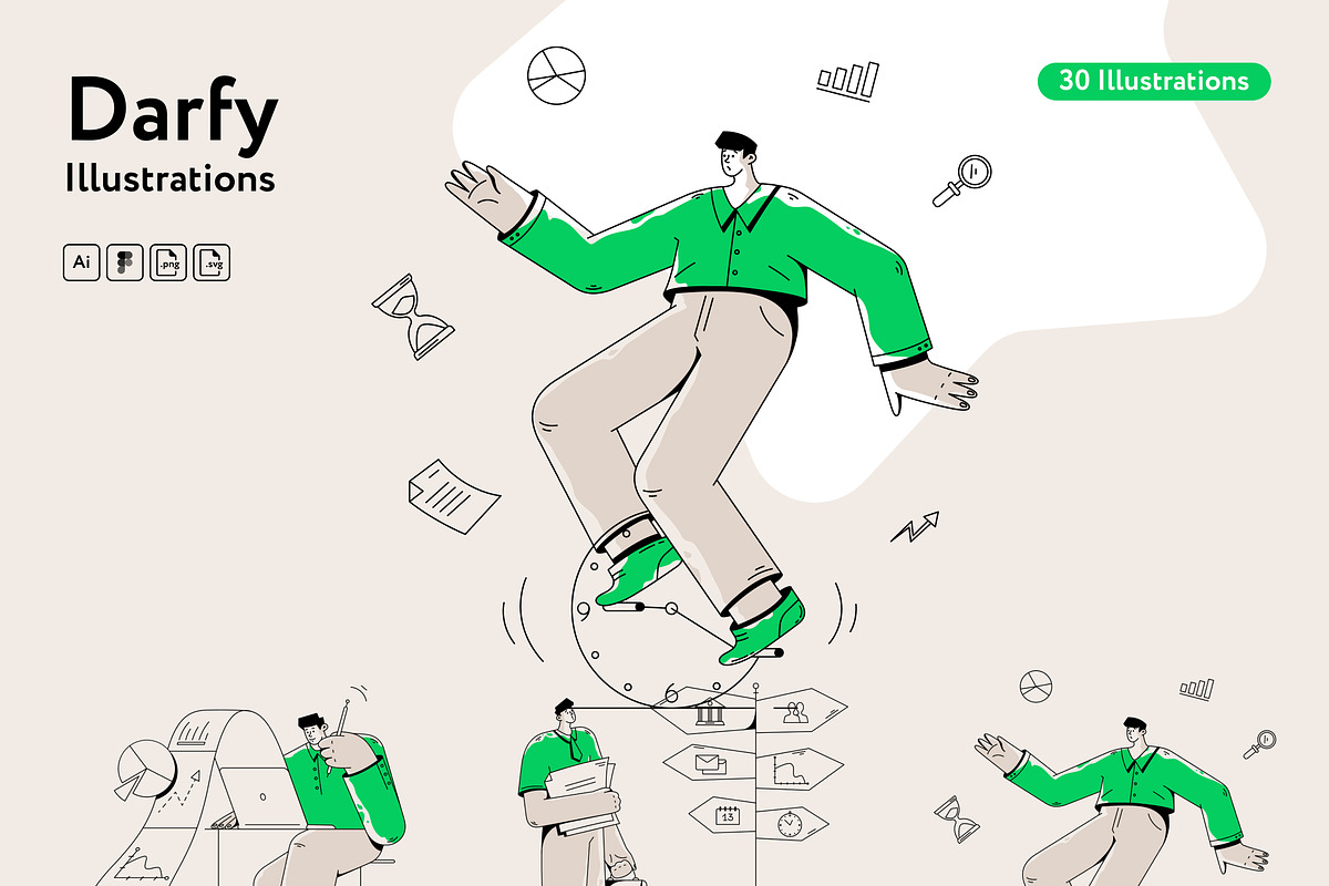 Darfy Business Illustrations, a Finance Illustration by Welovegraphics (Photo 7 of 8)