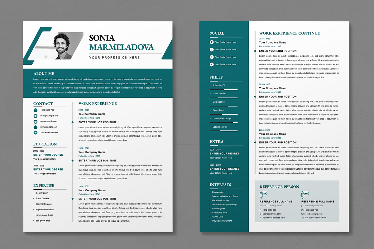 Resume Template, a Resume Template by MightyDesign (Photo 3 of 6)