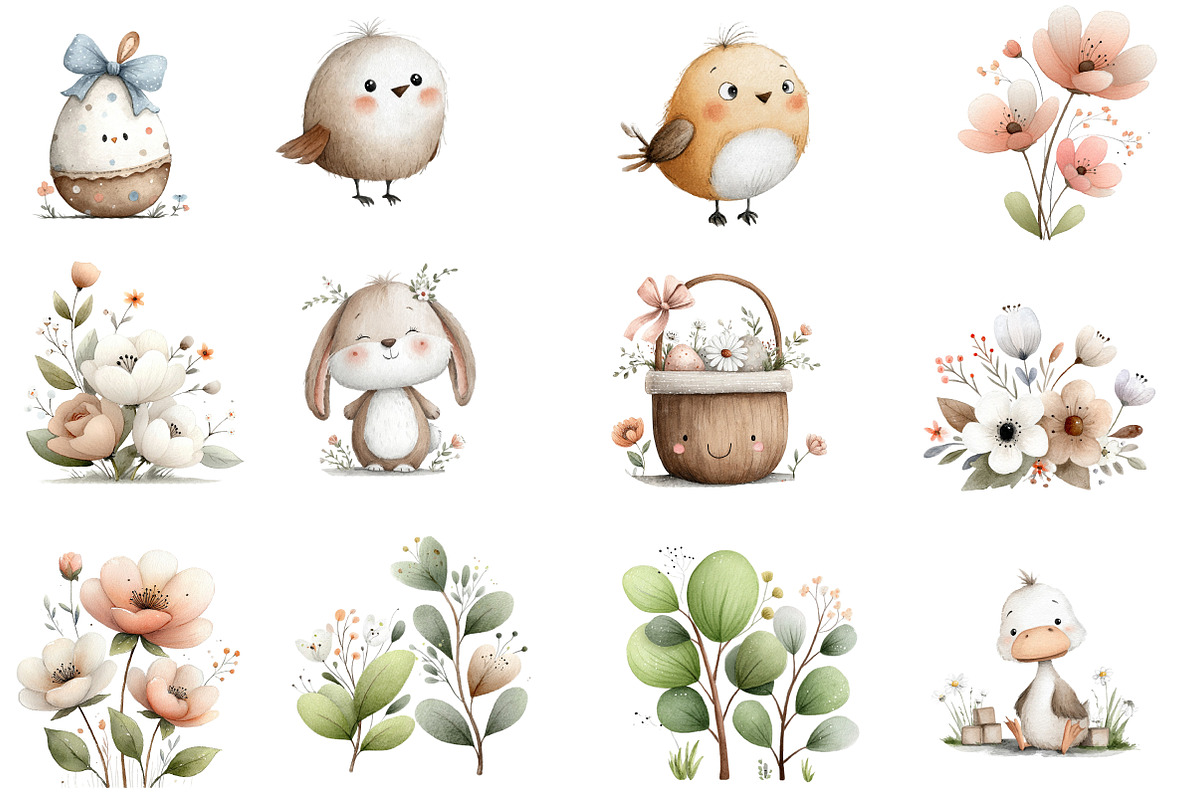 Watercolor Spring Clipart, an Illustration by Designworld (Photo 3 of 5)