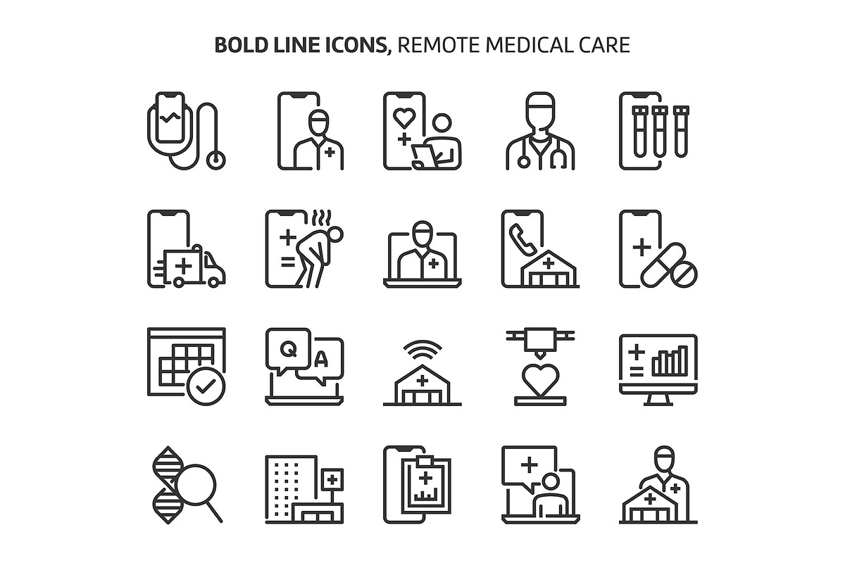 Bold Line Icons, an Outline Icon by Howcolour (Photo 52 of 151)