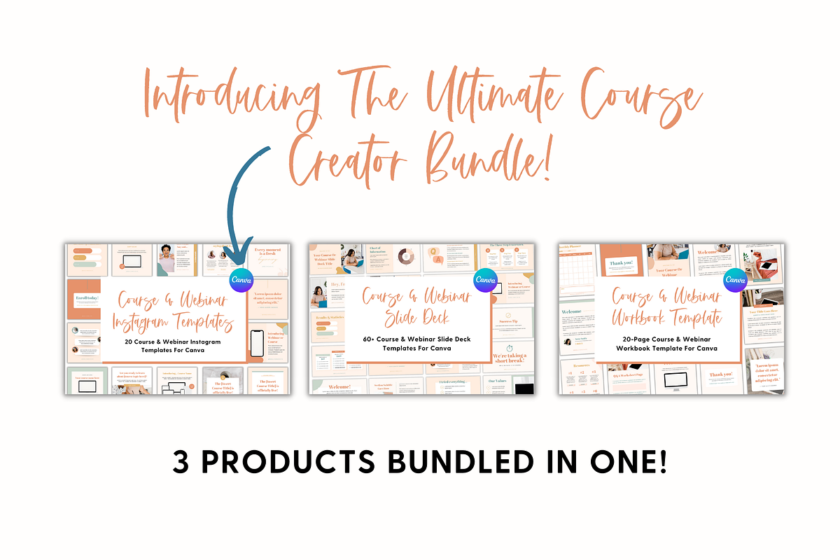 Canva Course Creator Bundle, a Marketing Template by The Template Lounge (Photo 2 of 13)