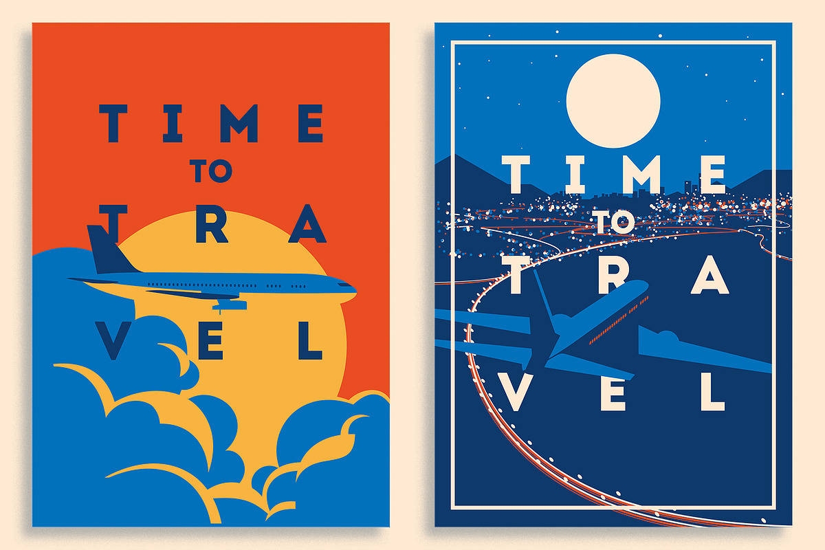 16 AirTravel Illustrations, a Decorative Illustration by Alexander Baidin (Photo 7 of 12)