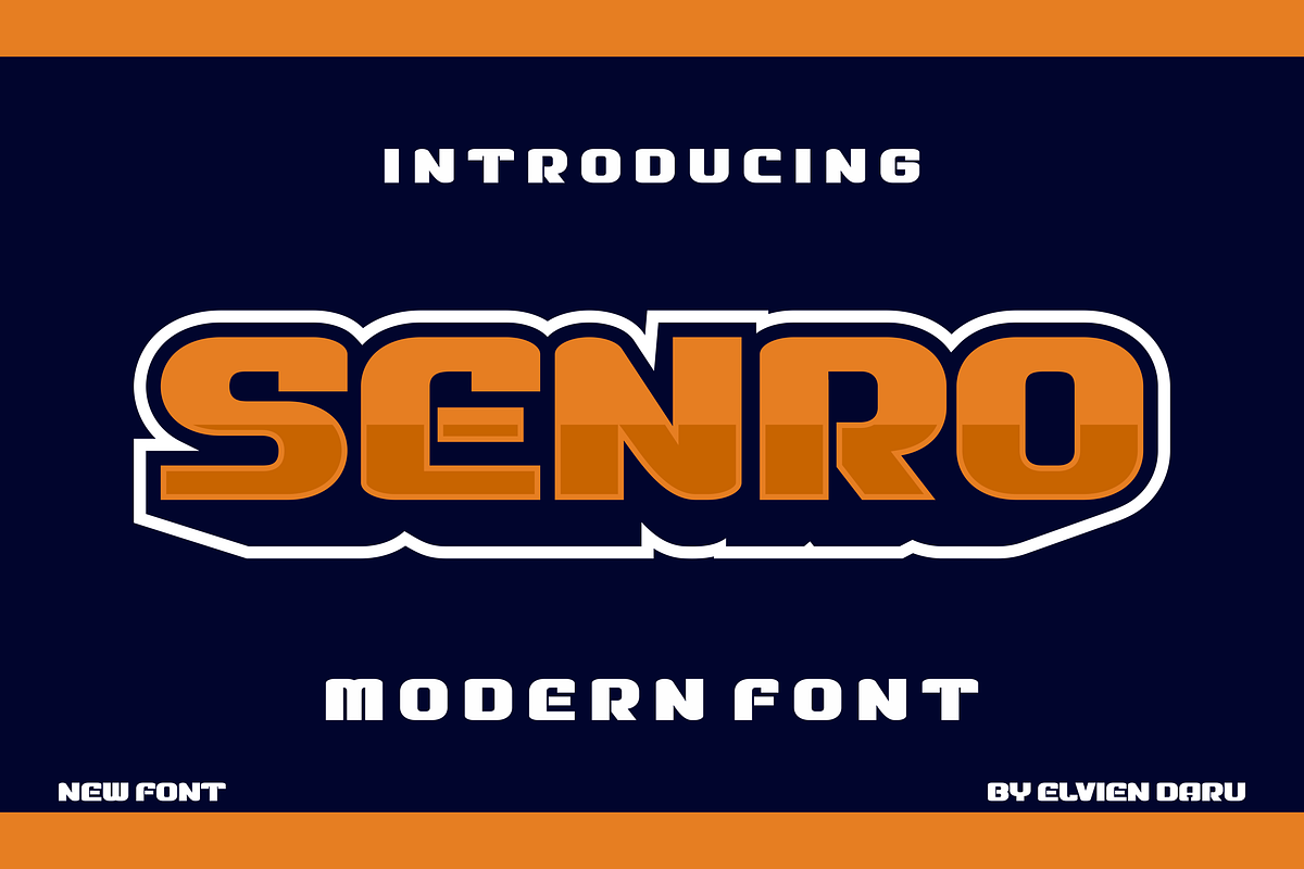 Senro - Bold Display Font, a Sans Serif Font by lelevien (Photo 1 of 4)