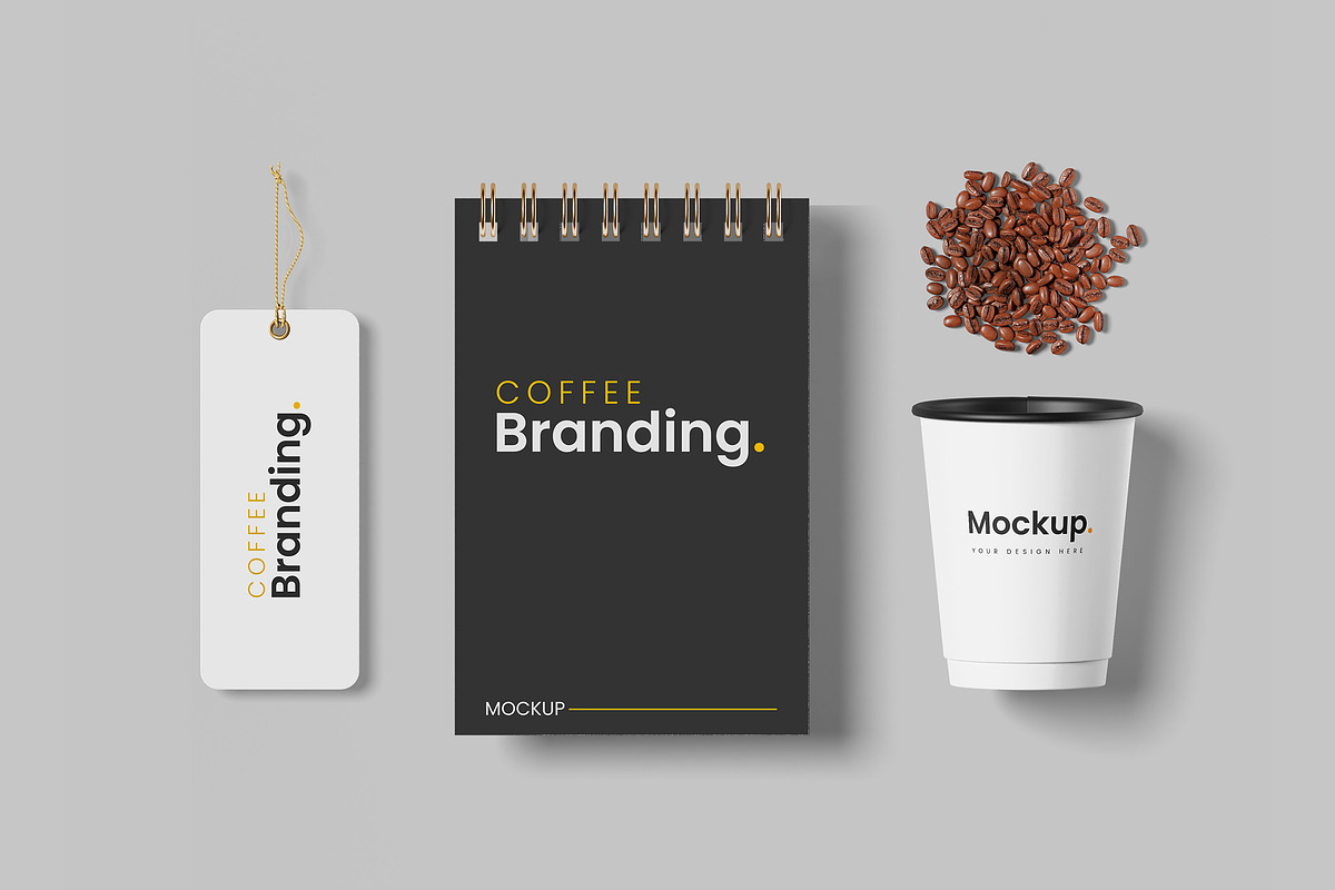 Coffee branding mockup bundle, a Cups & Container Mockup by mockupocka (Photo 4 of 11)