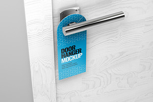 Door Hanger Mockup Set