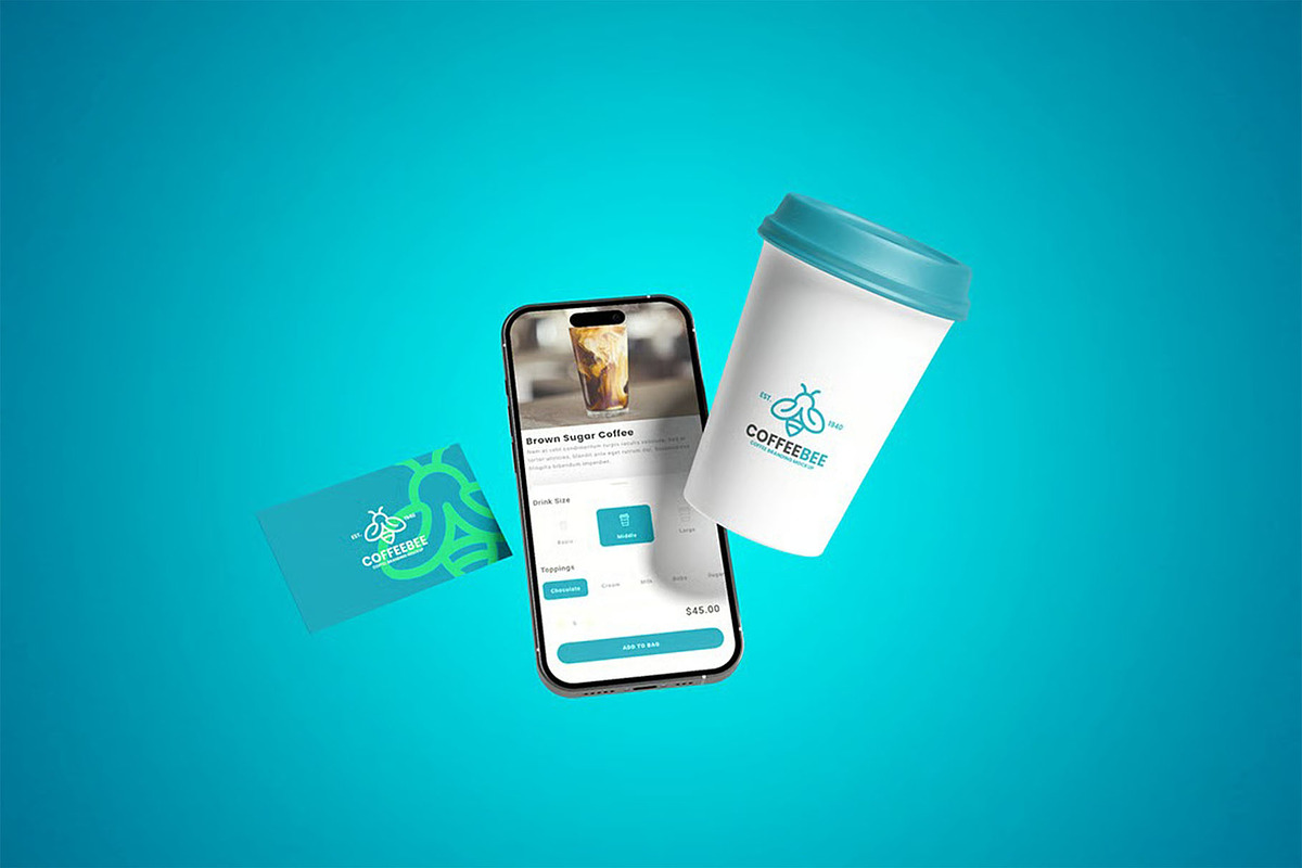 Floating Coffee Branding Mockup, a Packaging Mockup by zpackcreative (Photo 3 of 3)