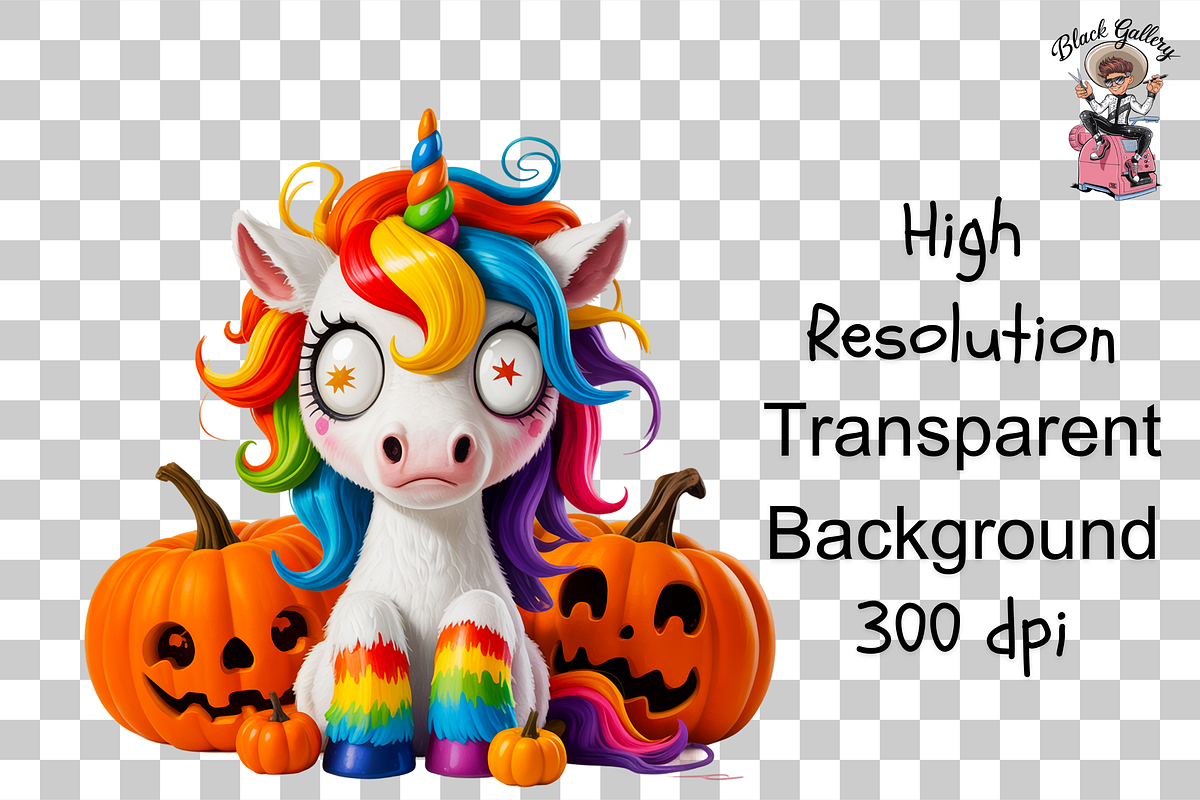 Unicorn Pumpkins Sublimation PNG, a Graphic by Clipart Bloom (Photo 10 of 11)