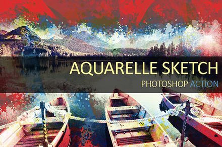 Aquarelle Sketch Photoshop Action