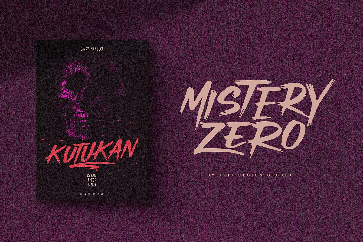 Mistery Zero Typeface, a Script Font by alit design (Photo 4 of 15)
