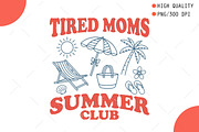 Tired Moms Summer Club PNG, an Illustration by OK Design (Thumbnail 1 of 5)