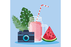 Smoothie Beverage With Watermelon