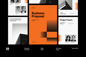 Modern Minimal Business Proposal, a Brochure Template by Neermana